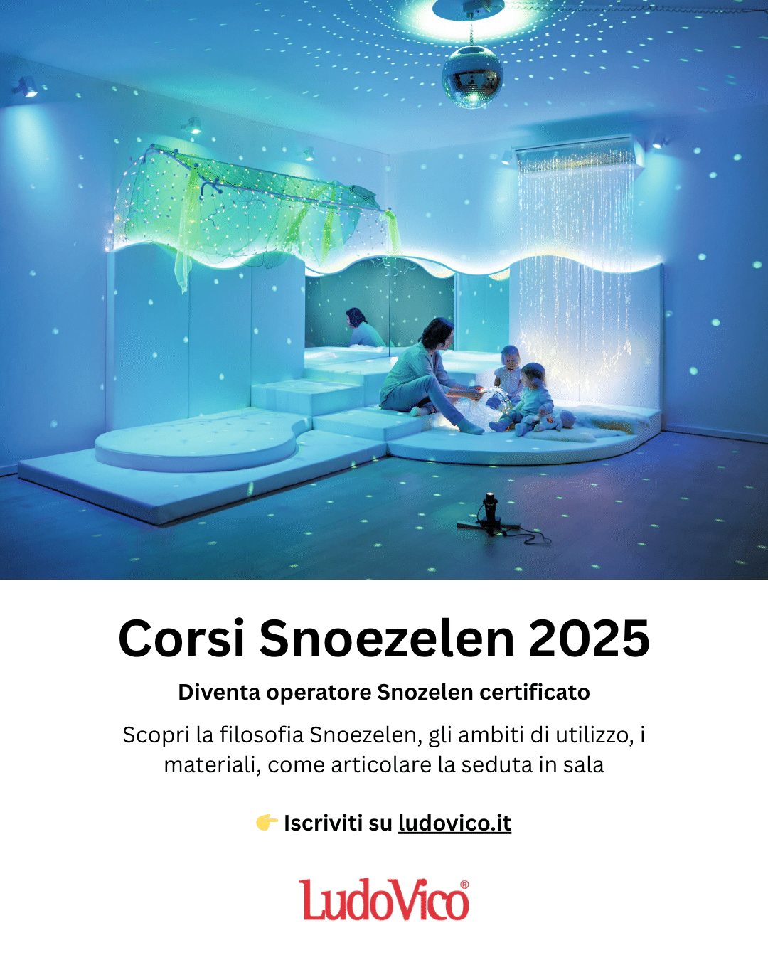Locandina dei corsi 2025 snoezelen ludovico